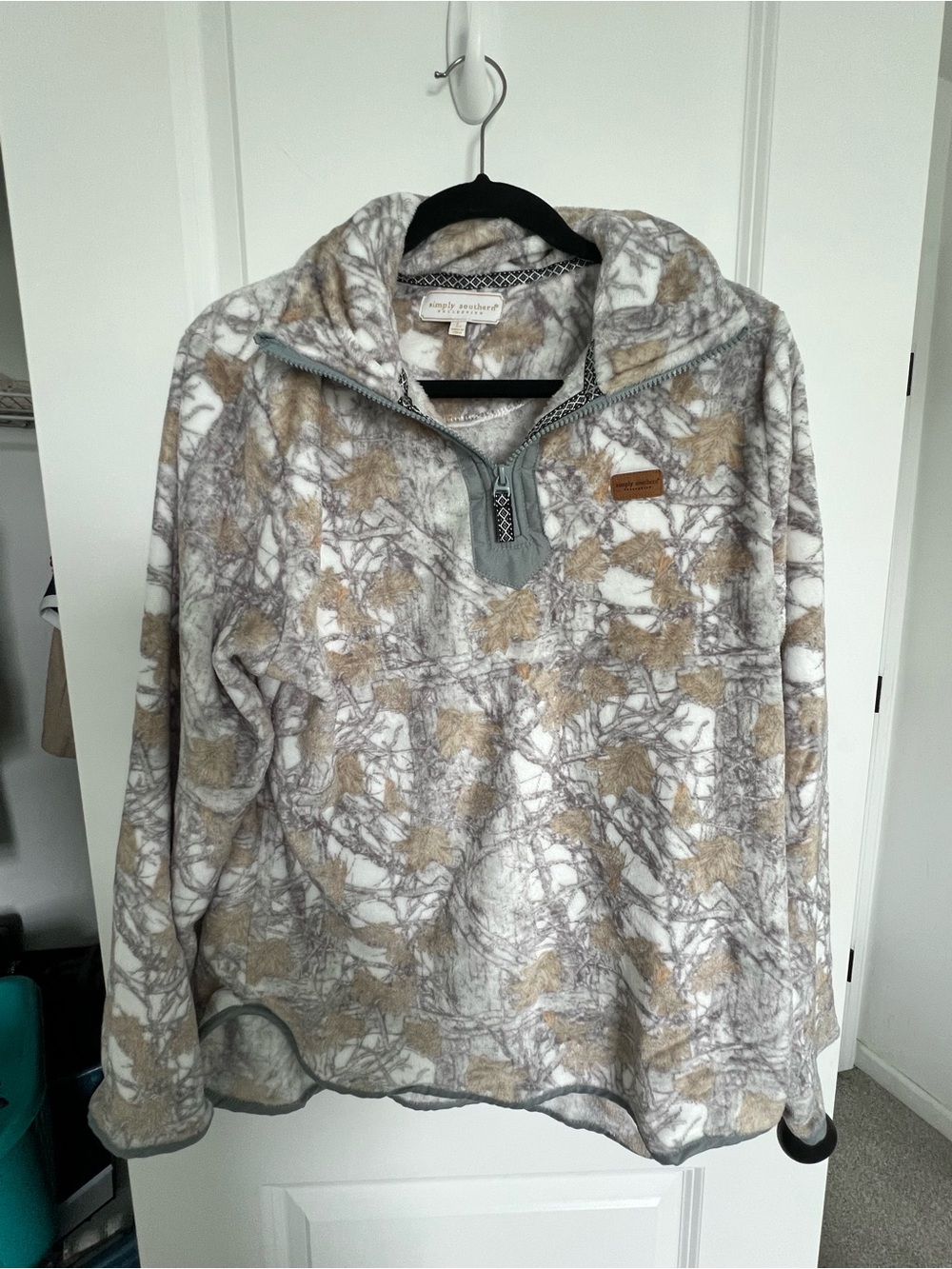 Simply Southern Camo Half-Zip Fleece Pullover